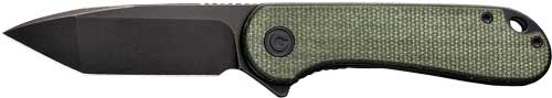 Civivi Knife Elementum 2.96" - Green Micarta/black D2 Lnrlck!