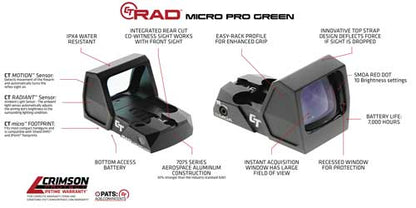 Crimson Trace Reflex Sight Rad - Micro Pro 5moa Green Dot<
