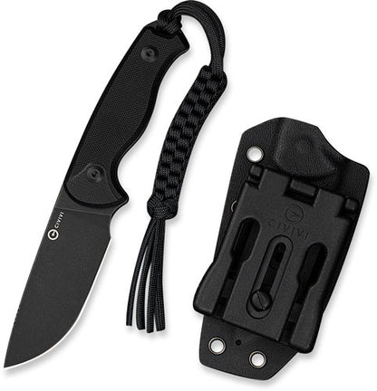 Civivi Knife Timberbark 3.2" - Fixed Black/black G10 Stnwash