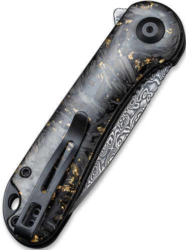 Civivi Knife Elementum 2.96" - Shredded Cbn Fbr/golden Dmscs
