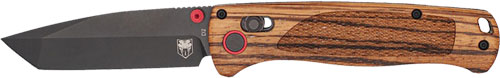 Cobratec Legacy Bar Lock 3" - Zebrawood/black Tanto D2 Blade
